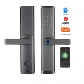 Q5 Smart Lock BT Keyless Entry Door Lock APP/Fingerprint/Password/Card/Mechanical Key Unlocking Methods Door Lock for 40-120mm Thickness Office Home Bedroom Door